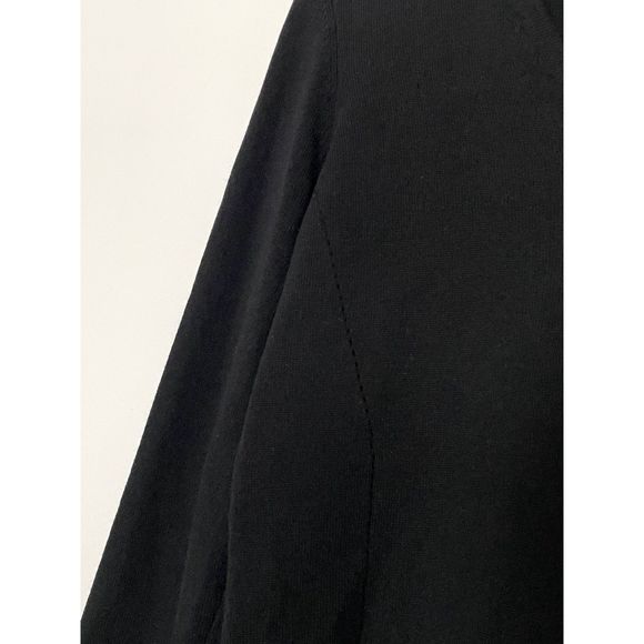 Real Clothes Silk Cashmere Blend Classic Black Vneck Sweater Size Small G7 - Picture 10 of 13